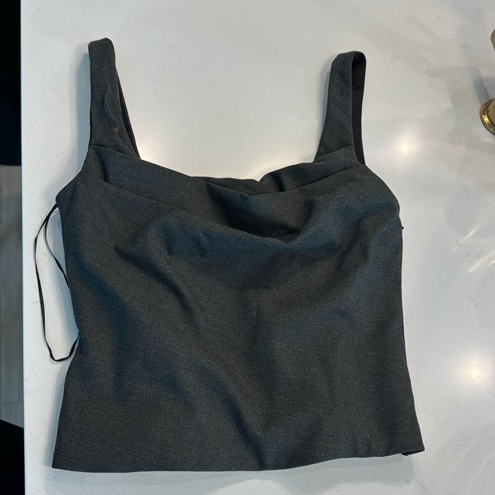 NWT Zara Gray Corset Top Small